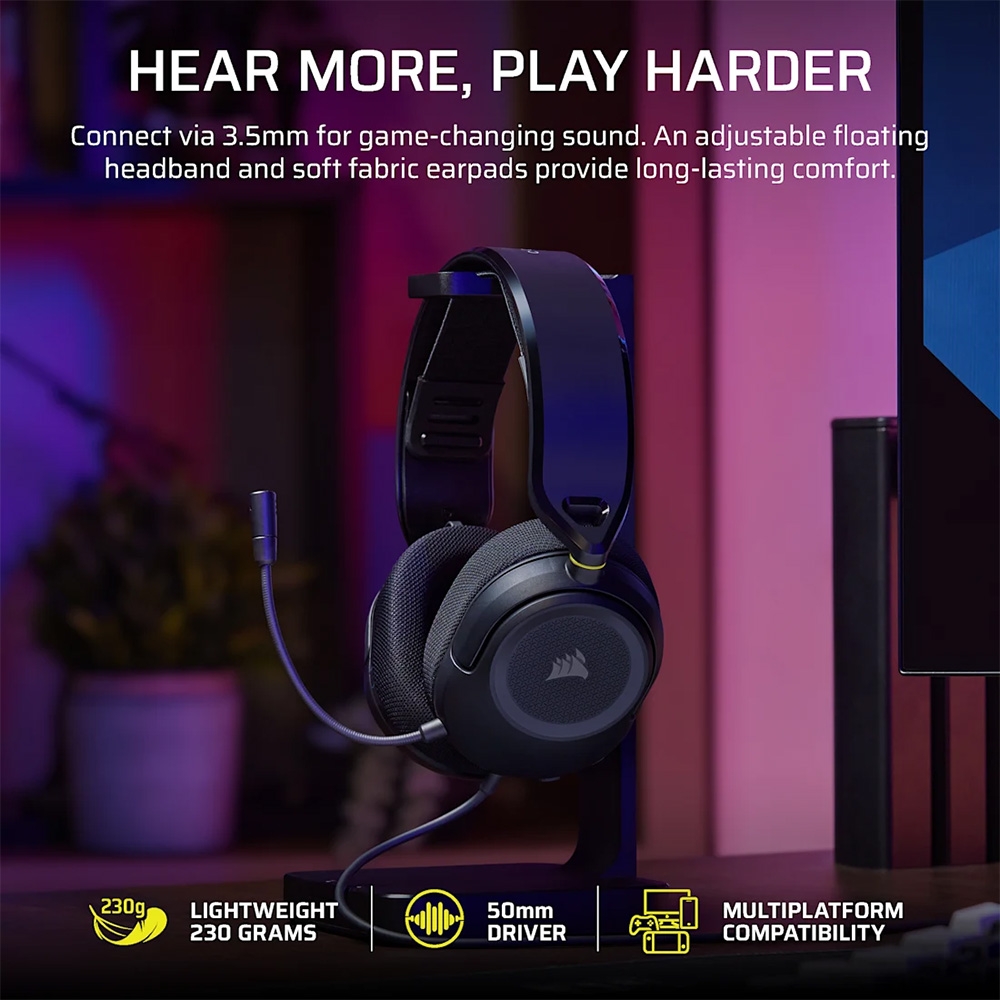 Tai nghe Corsair HS35 v3 Carbon CA-9011399-WW