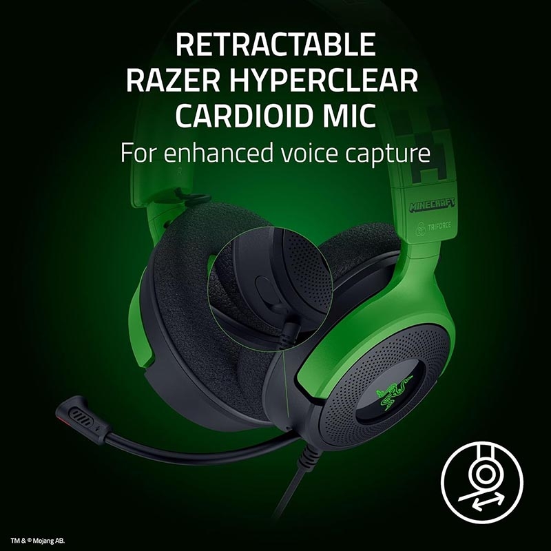 Tai Nghe Gaming Razer Kraken V4 X Minecraft Edition RZ04-05180200-R3M1