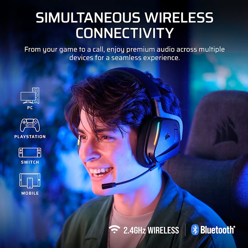 Tai Nghe không dây Corsair Void V2 Max Wireless Black Carbon