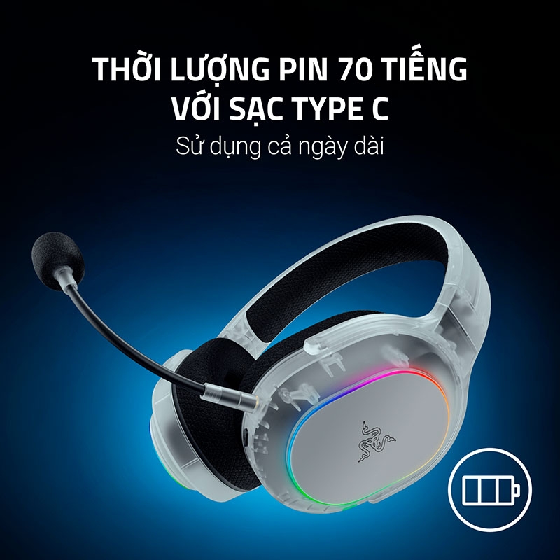 Tai Nghe không dây Razer Barracuda X Chroma Phantom White Edition RZ04-05220400-R3M1