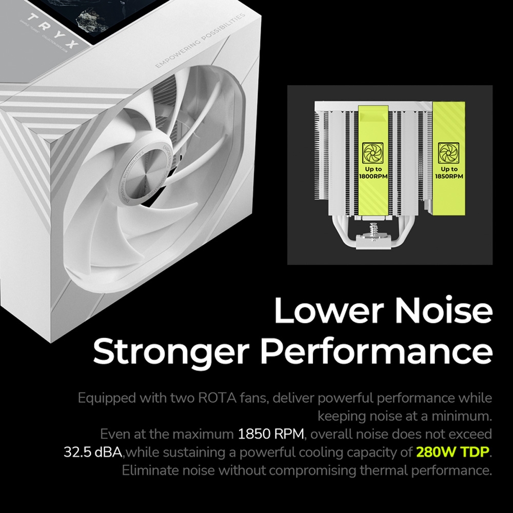 Tản nhiệt khí TRYX TURRIS 620 BLACK H-T620N-DM2M-G0K