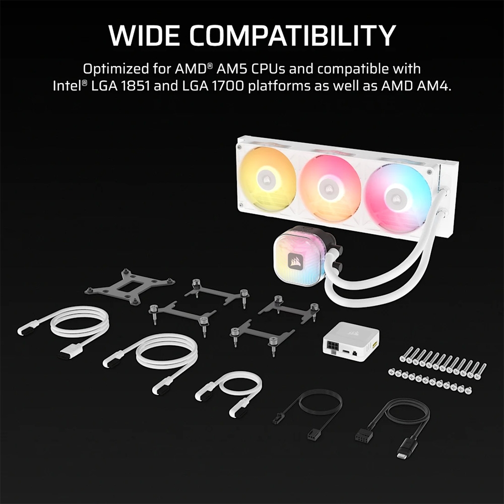 Tản nhiệt nước AIO Corsair iCUE LINK TITAN II 360 RX RGB White CW-9061038-WW