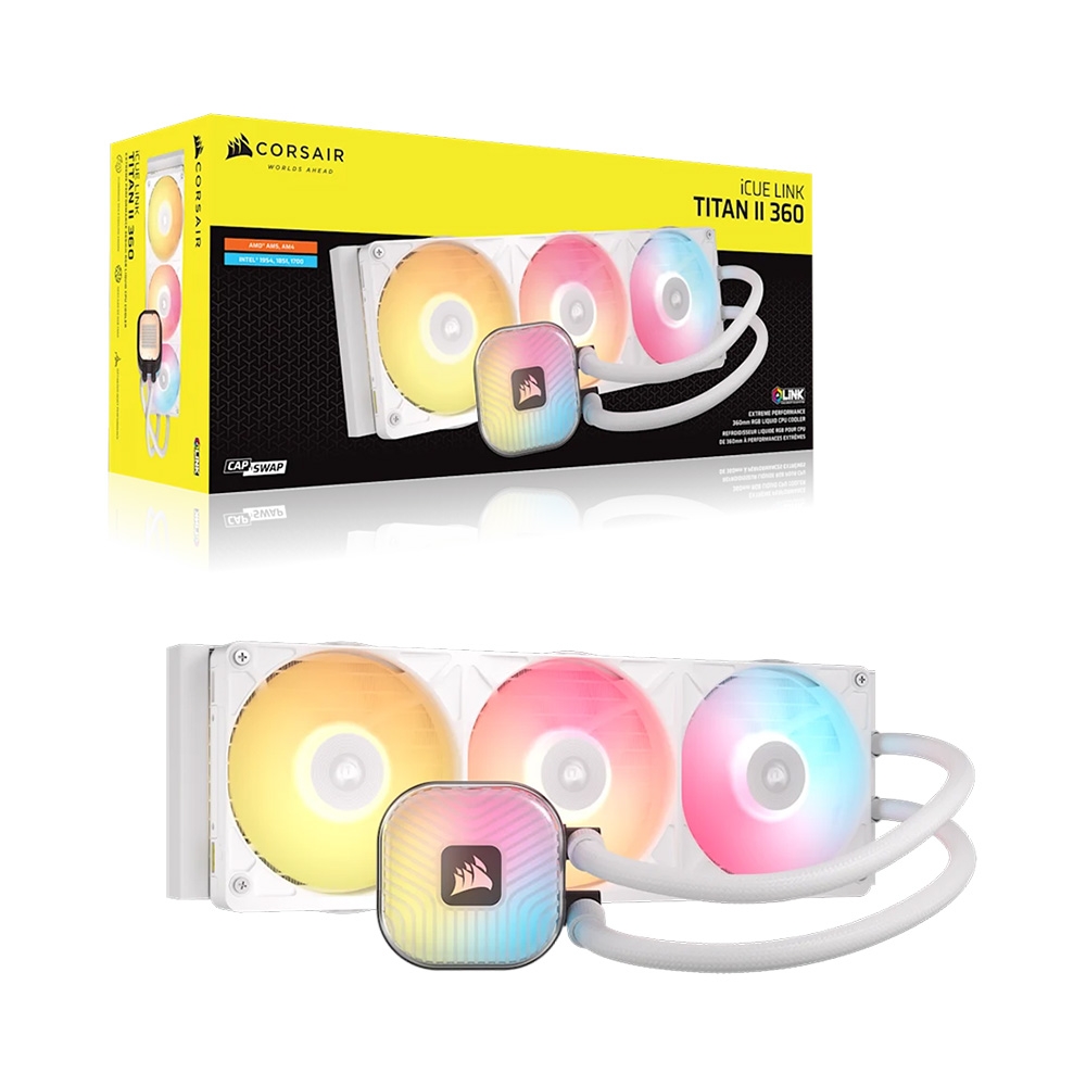 Tản nhiệt nước AIO Corsair iCUE LINK TITAN II 360 RX RGB White CW-9061038-WW