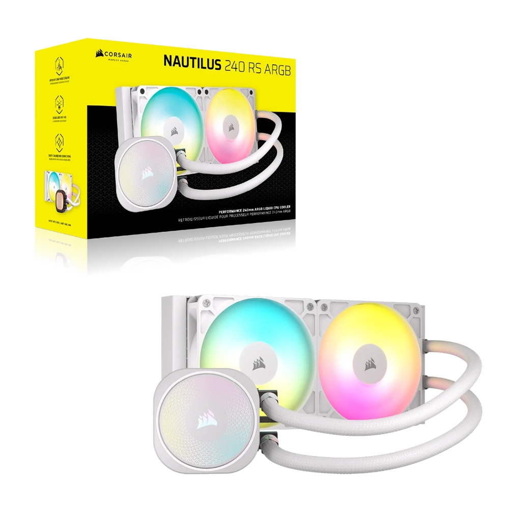 Tản nhiệt nước AIO Corsair NAUTILUS 240 ARGB White CW-9060094-WW