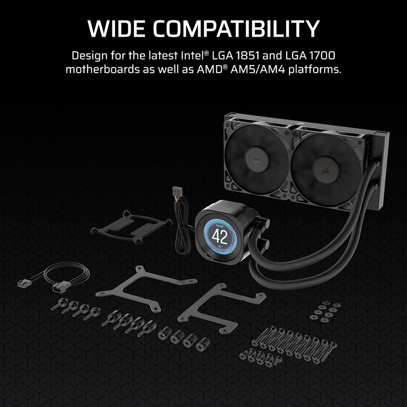 Tản nhiệt nước AIO Corsair NAUTILUS 240 RS LCD Black CW-9061031-WW