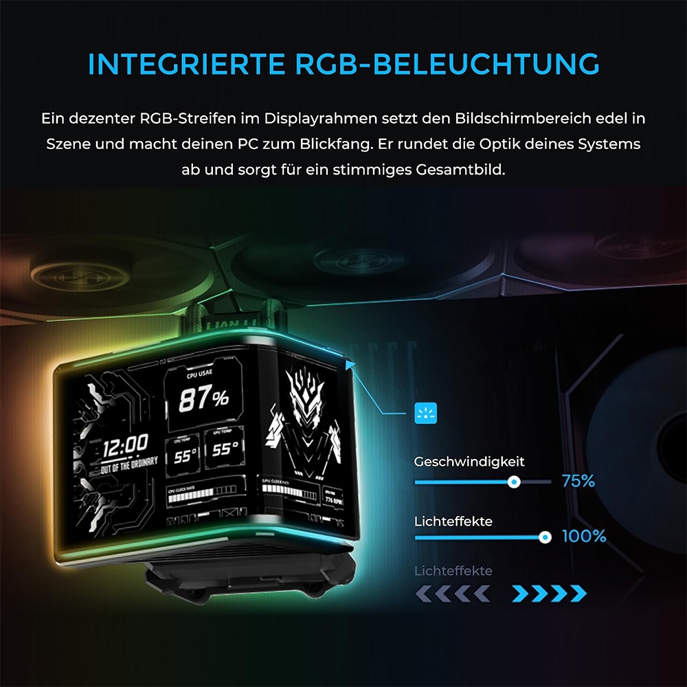 Tản nhiệt nước AIO Lian Li HydroShift II OLED Curved 360TL Black