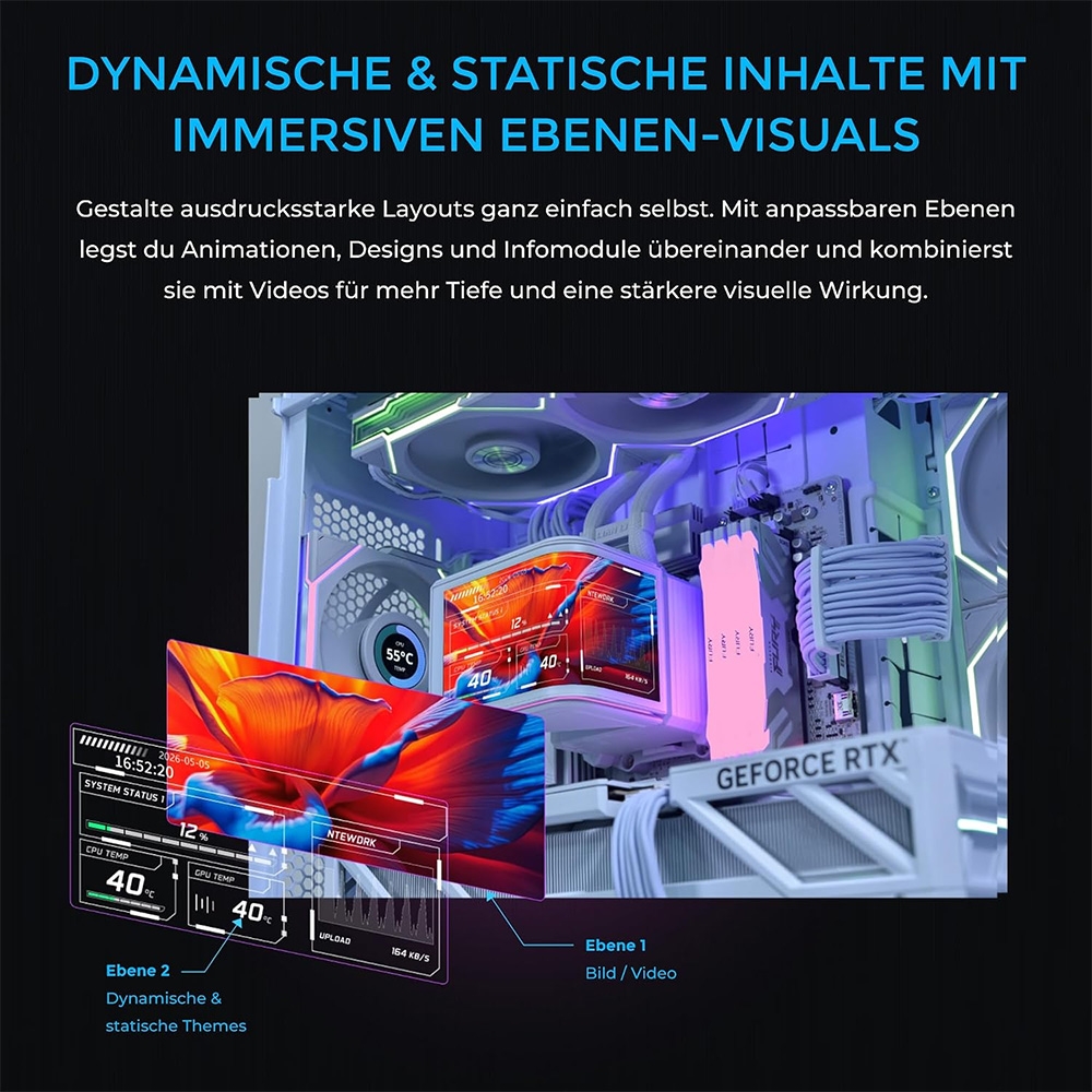 Tản nhiệt nước AIO Lian Li HydroShift II OLED Curved 360TL Black