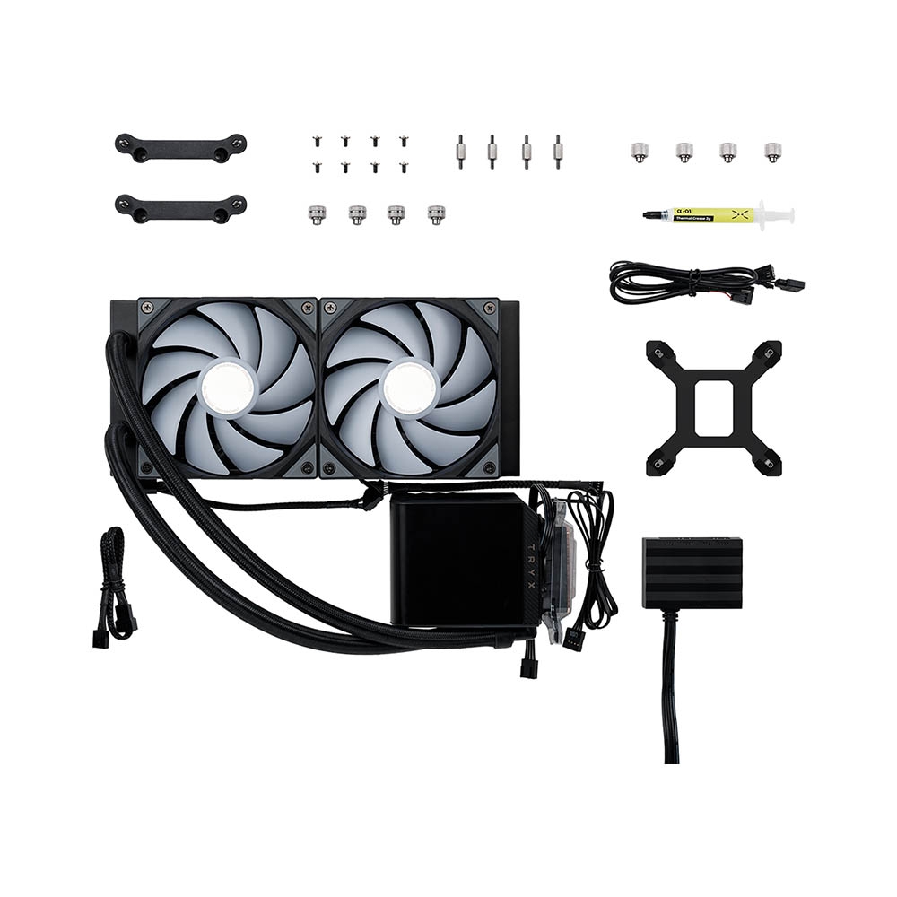 Tản nhiệt nước AIO TRYX PANORAMA 240 ARGB L-shaped AMOLED Black L-P240A-AS2M-G0K