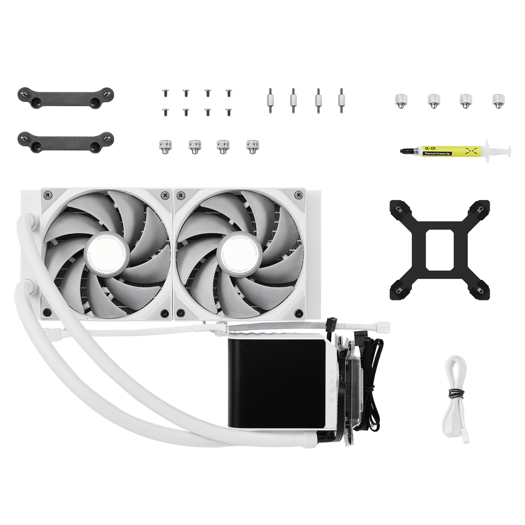 Tản nhiệt nước AIO TRYX PANORAMA 240 L-shaped AMOLED White L-P240N-DS2M-G0W