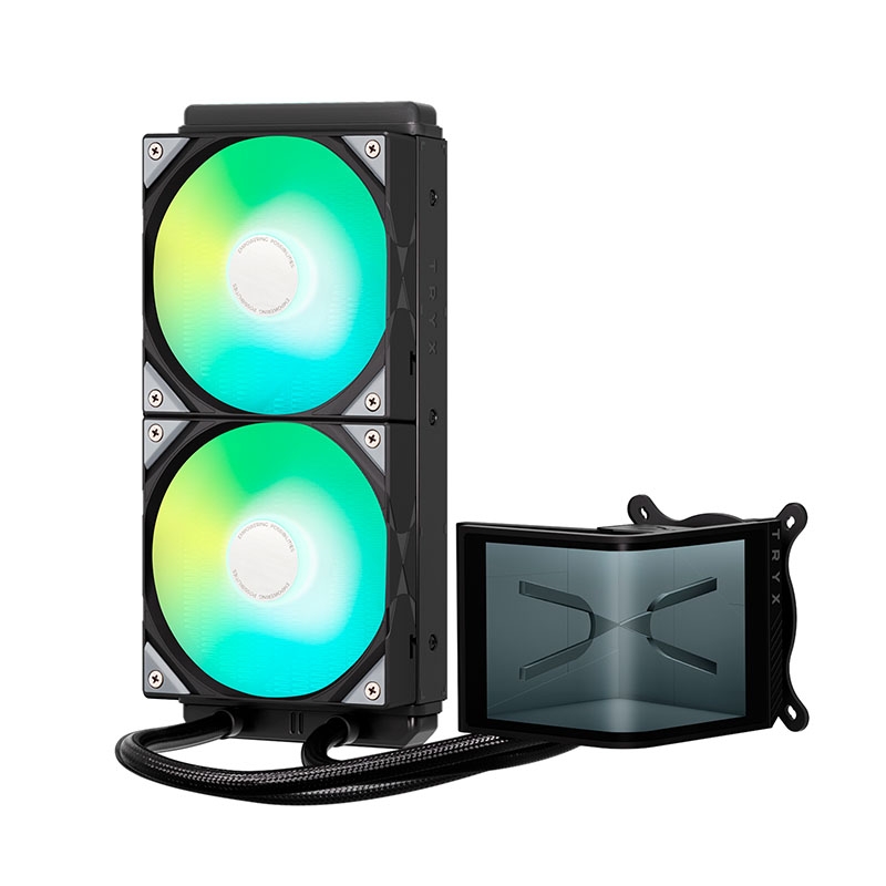 Tản nhiệt nước AIO TRYX PANORAMA SE 240 ARGB Rotatable AMOLED Black L-P240L-AM2M-G0K