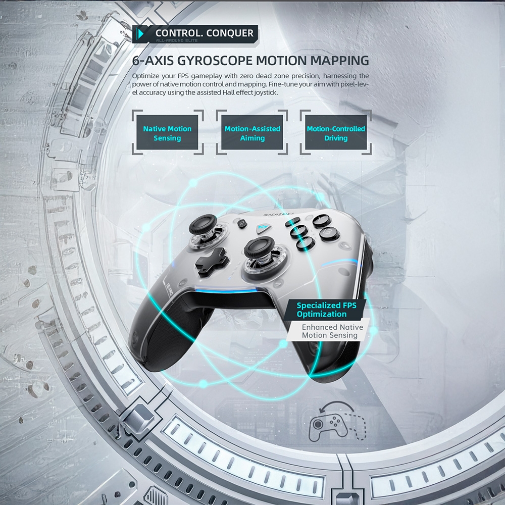 Tay cầm chơi game không dây Machenike G5 Pro Hall Effect Tri Mode Mecha Tactile Button