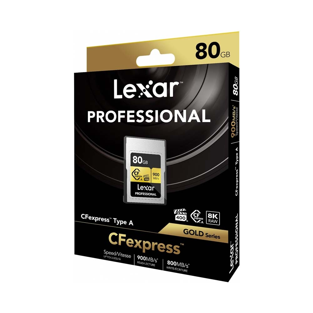 Thẻ nhớ CFexpress Lexar Professional 80GB Type A GOLD Series LCAGOLD080G-RNENG