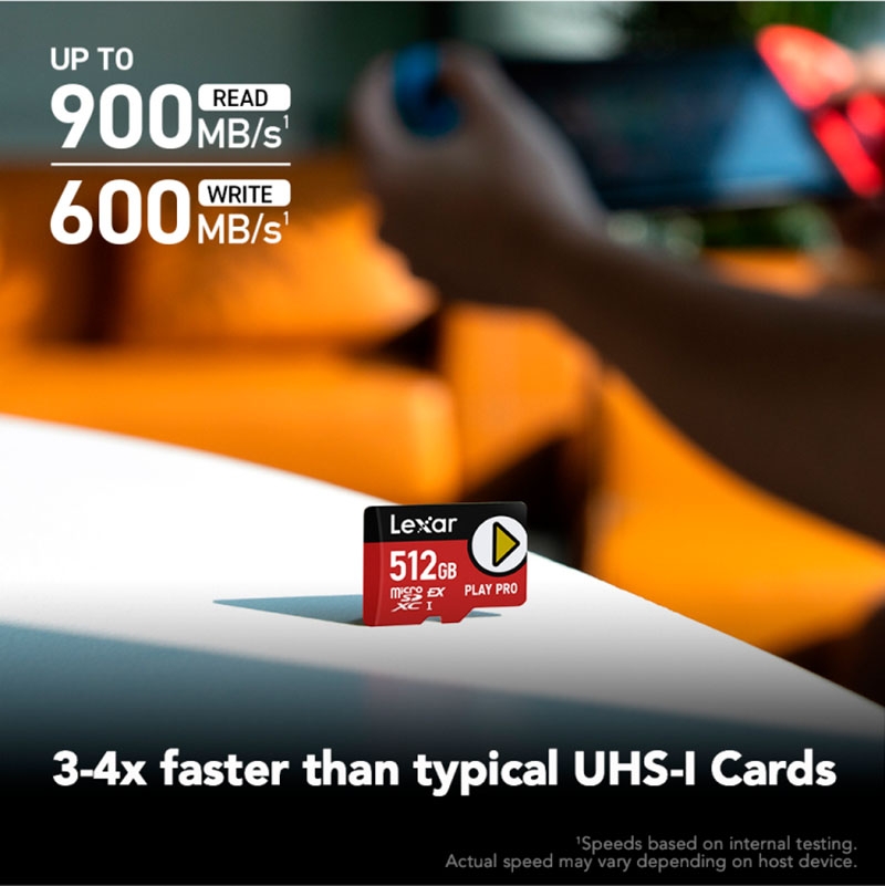 Thẻ nhớ MicroSDXC Express Lexar PLAY PRO 512GB 900MB/s LMSXPS0512G-BNNNG