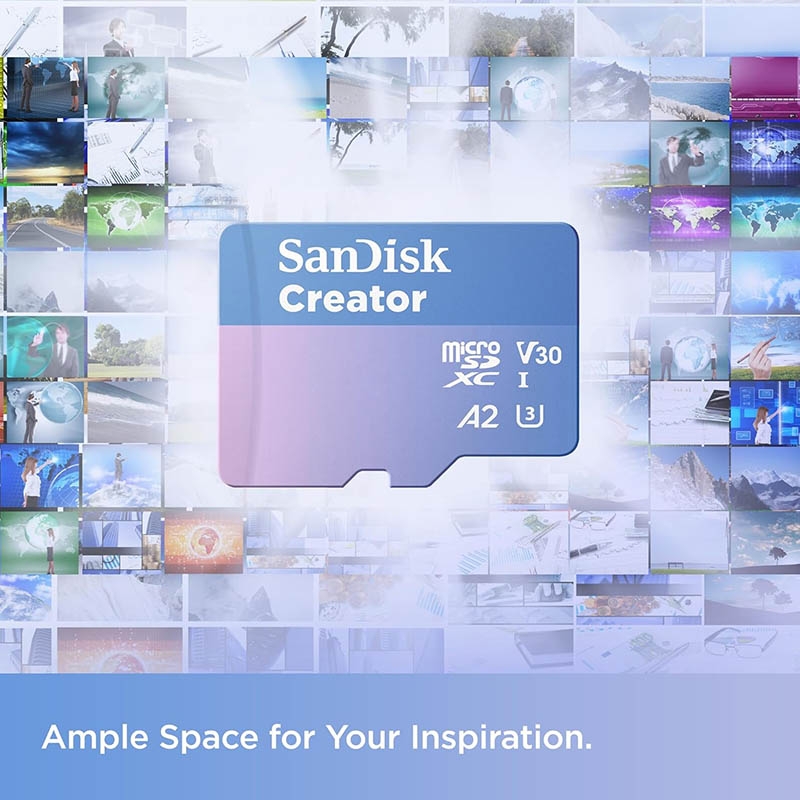 Thẻ nhớ MicroSDXC SanDisk Creator 512GB 190MB/s SDSQXAV-512G-GN6MS