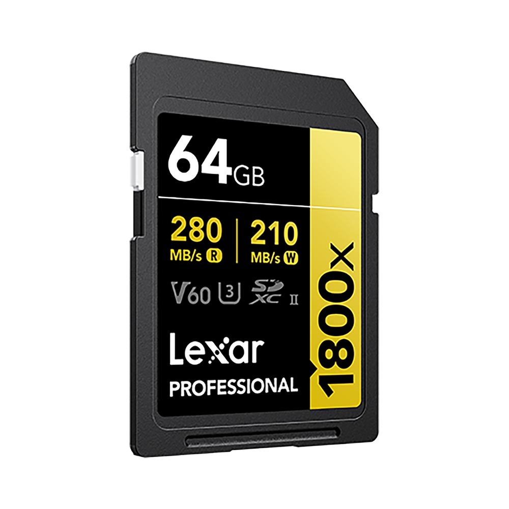 Thẻ nhớ SDXC Lexar Professional 1800x UHS-II U3 64GB 280MB/s GOLD Series LSD1800064G-BNNNG