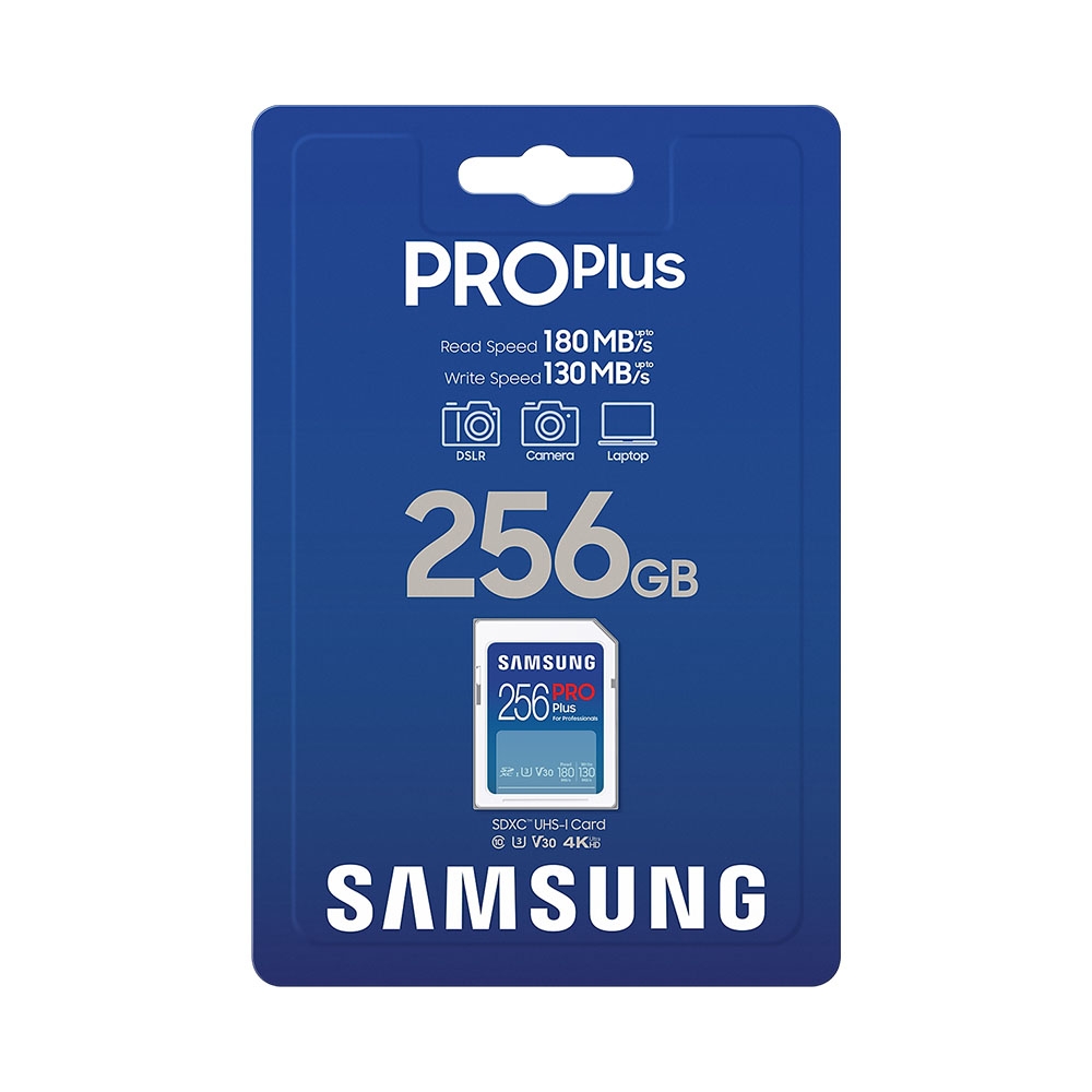 Thẻ nhớ SDXC Samsung Pro Plus U3 256GB 180MB/s MB-SD256S/APC