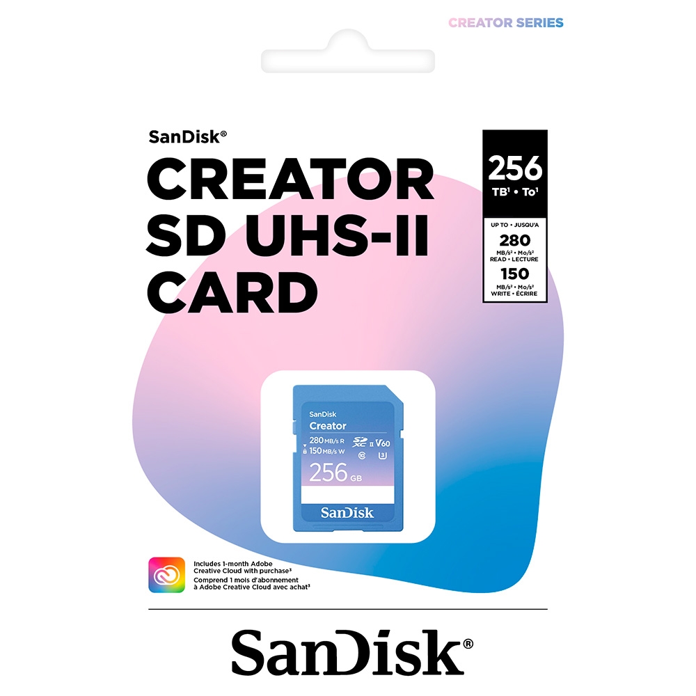 Thẻ nhớ SDXC SanDisk Creator UHS-II V60 256GB 280MB/s SDSDXEP-256G-GNCIS