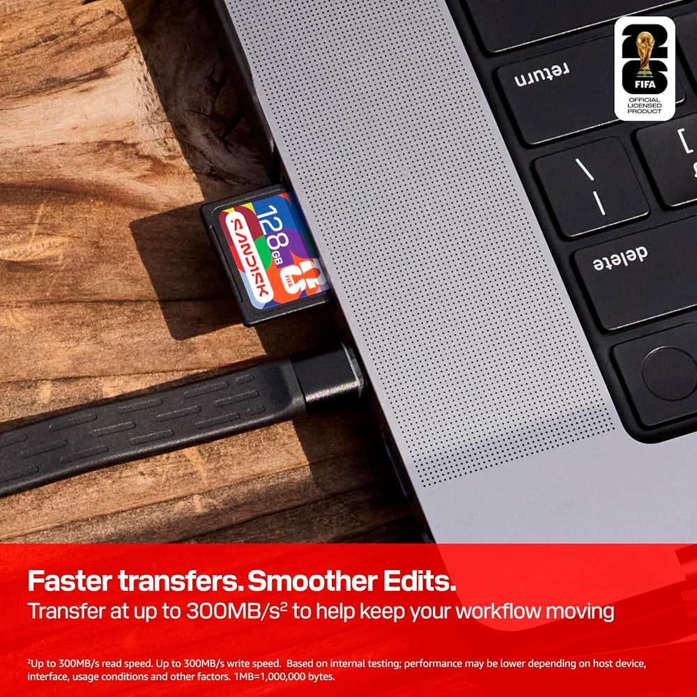 Thẻ nhớ SDXC SanDisk Extreme Pro UHS-II V90 FIFA World Cup 2026 Edition 128GB 300MB/s SDSDXDM-128G-GN4IH