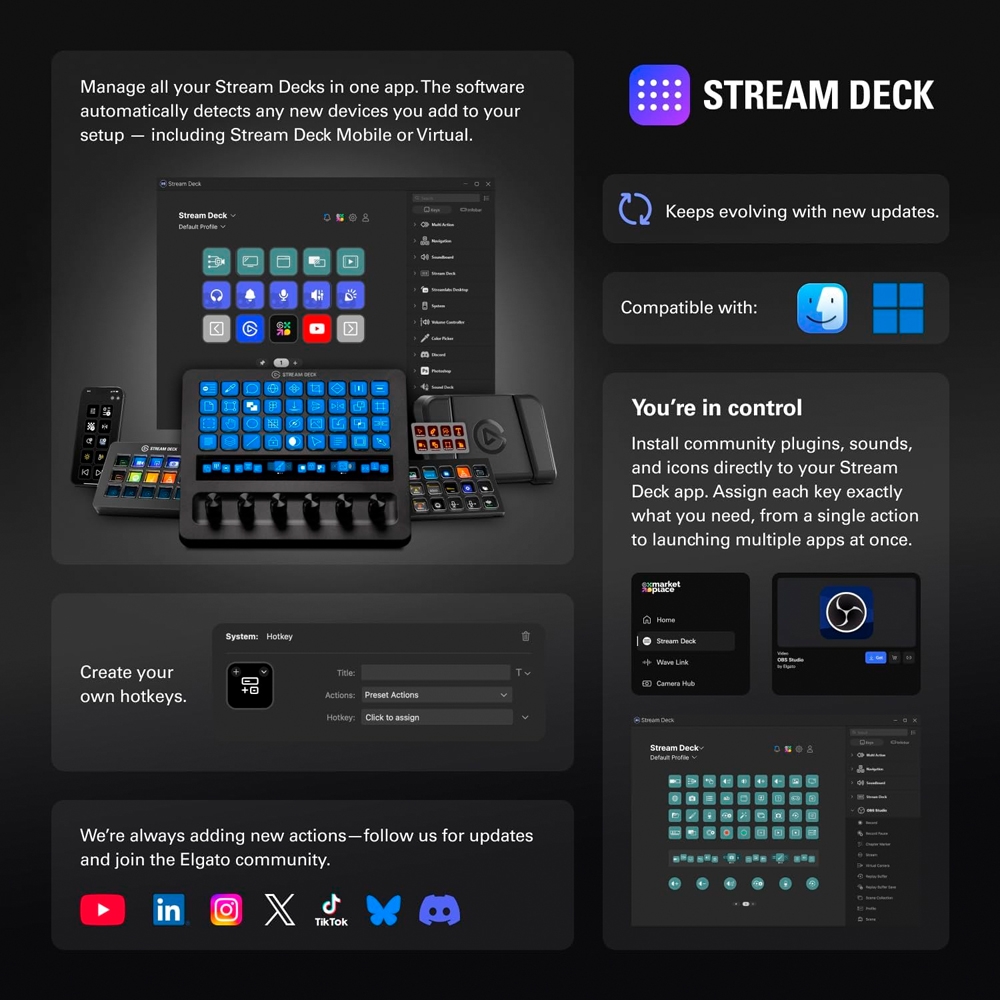 Thiết bị Stream Elgato StreamDeck+ XL 36 Phím Lập Trình 10GBX9901