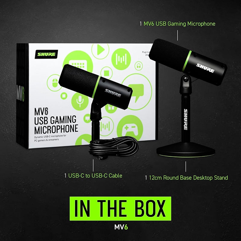 Thiết bị Stream Microphone Shure MV6 USB