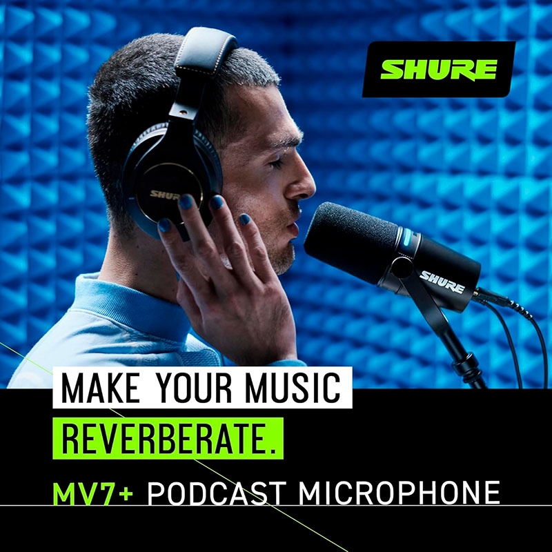 Thiết bị Stream Microphone Shure MV7+ Podcast
