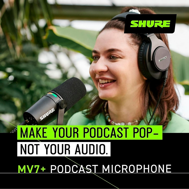 Thiết bị Stream Microphone Shure MV7+ Podcast