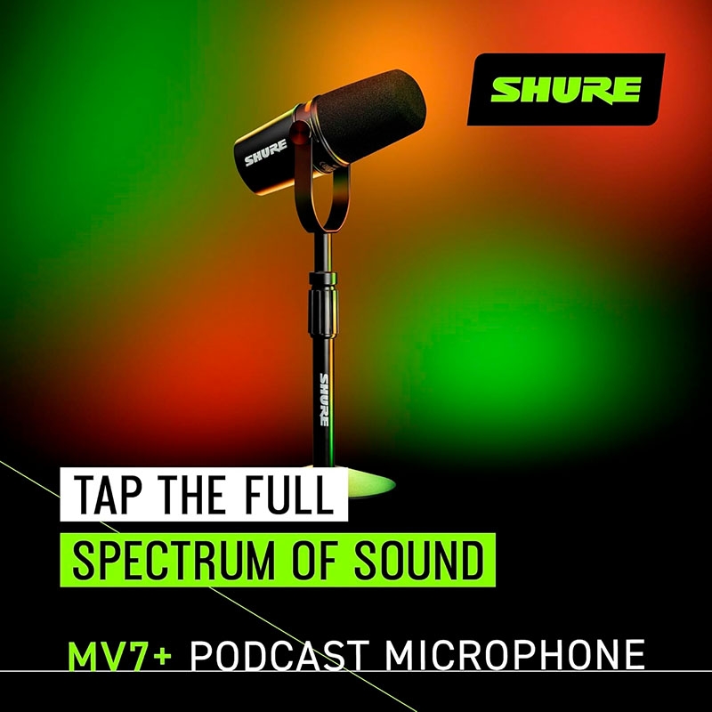 Thiết bị Stream Microphone Shure MV7+ Podcast with Stand