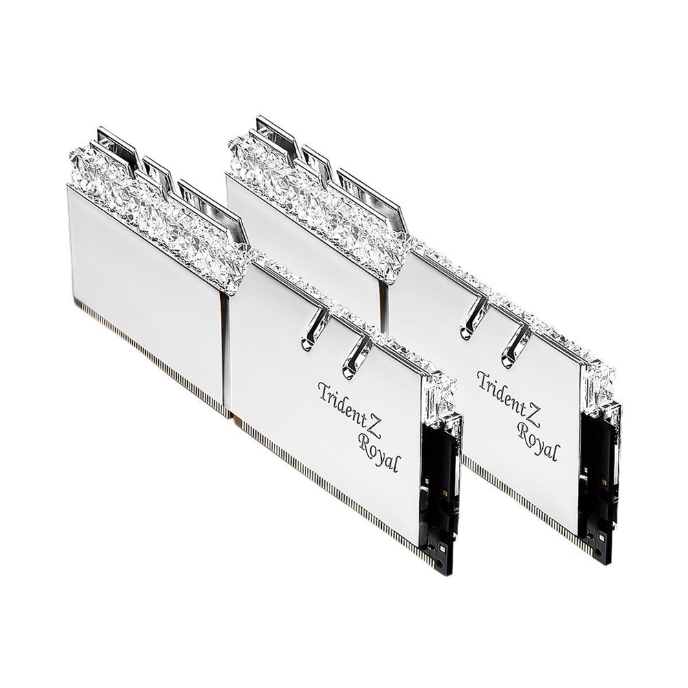 Ram PC G.SKILL Trident Z Royal Silver RGB 16GB 3600MHz DDR4 (8GBx2) F4-3600C18D-16GTRS