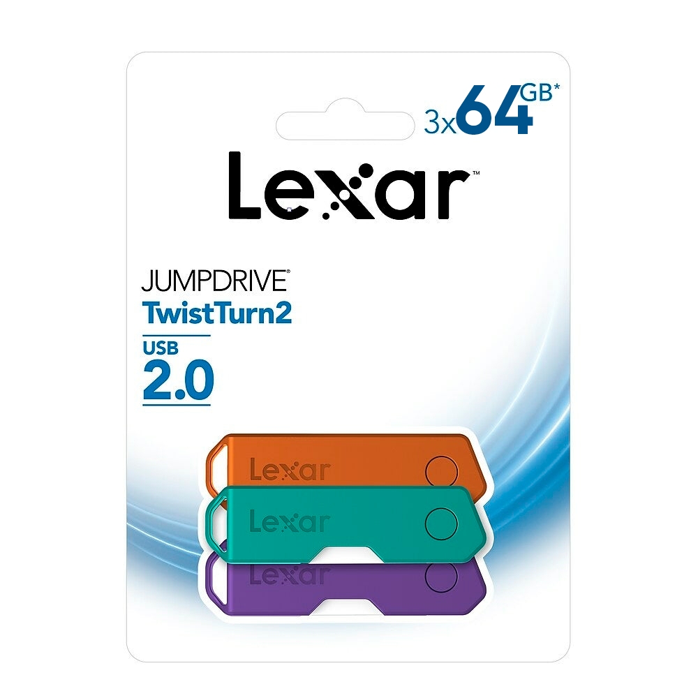 Combo USB 2.0 Lexar JumpDrive TwistTurn2 64GB LJDTT2X064G-B3NNG