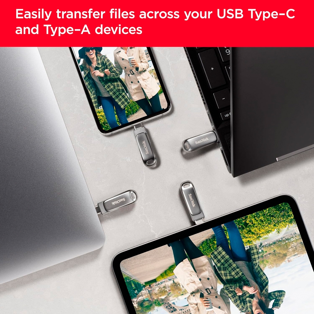 USB 3.2 Sandisk Ultra Dual Drive Luxe 128GB 400MB/s OTG Type-C DDC4 SDDDC4-128G-G46