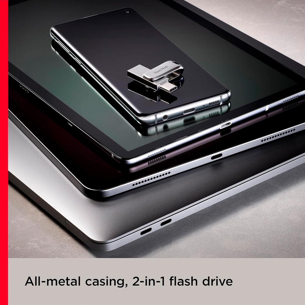 USB 3.2 Sandisk Ultra Dual Drive Luxe 128GB 400MB/s OTG Type-C DDC4 SDDDC4-128G-G46