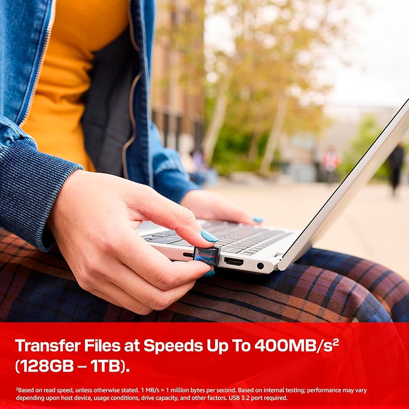 USB 3.2 Sandisk Extreme Fit USB-C 256GB 400MB/s SDCZ530-256G-G46