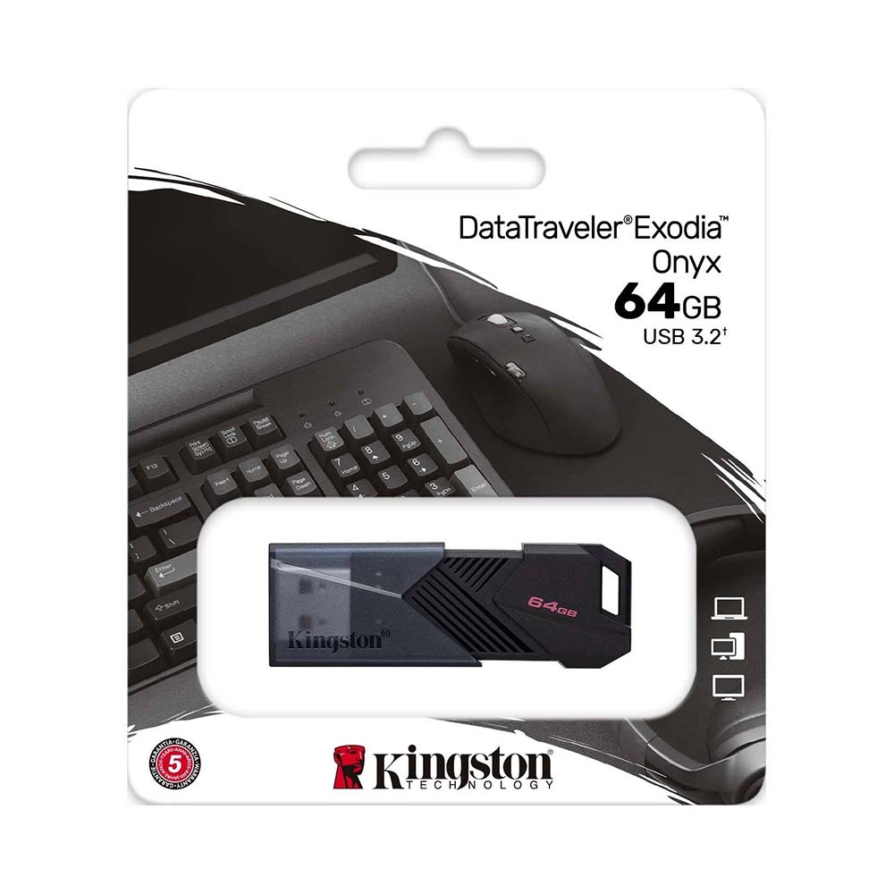 Combo USB 3.2 Gen 1 Kingston DataTraveler Exodia Onyx 64GB DTXON/64GB