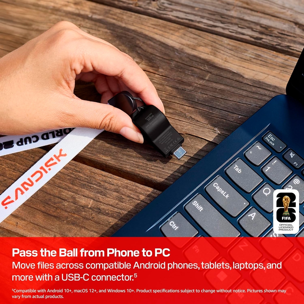 USB-C Sandisk Flash Drive FIFA World Cup 2026 Edition 128GB 300MB/s SDCZIA-128G-G46