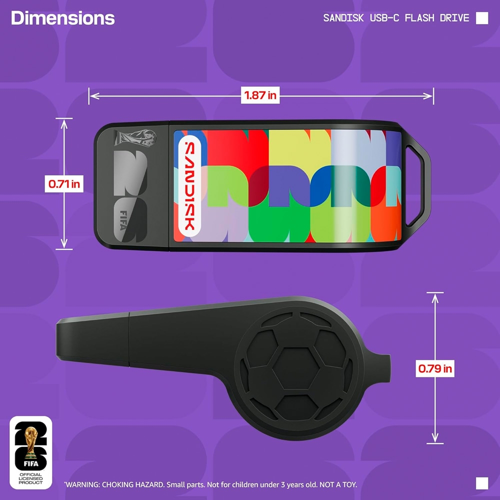 USB-C Sandisk Flash Drive FIFA World Cup 2026 Edition 128GB 300MB/s SDCZIA-128G-G46