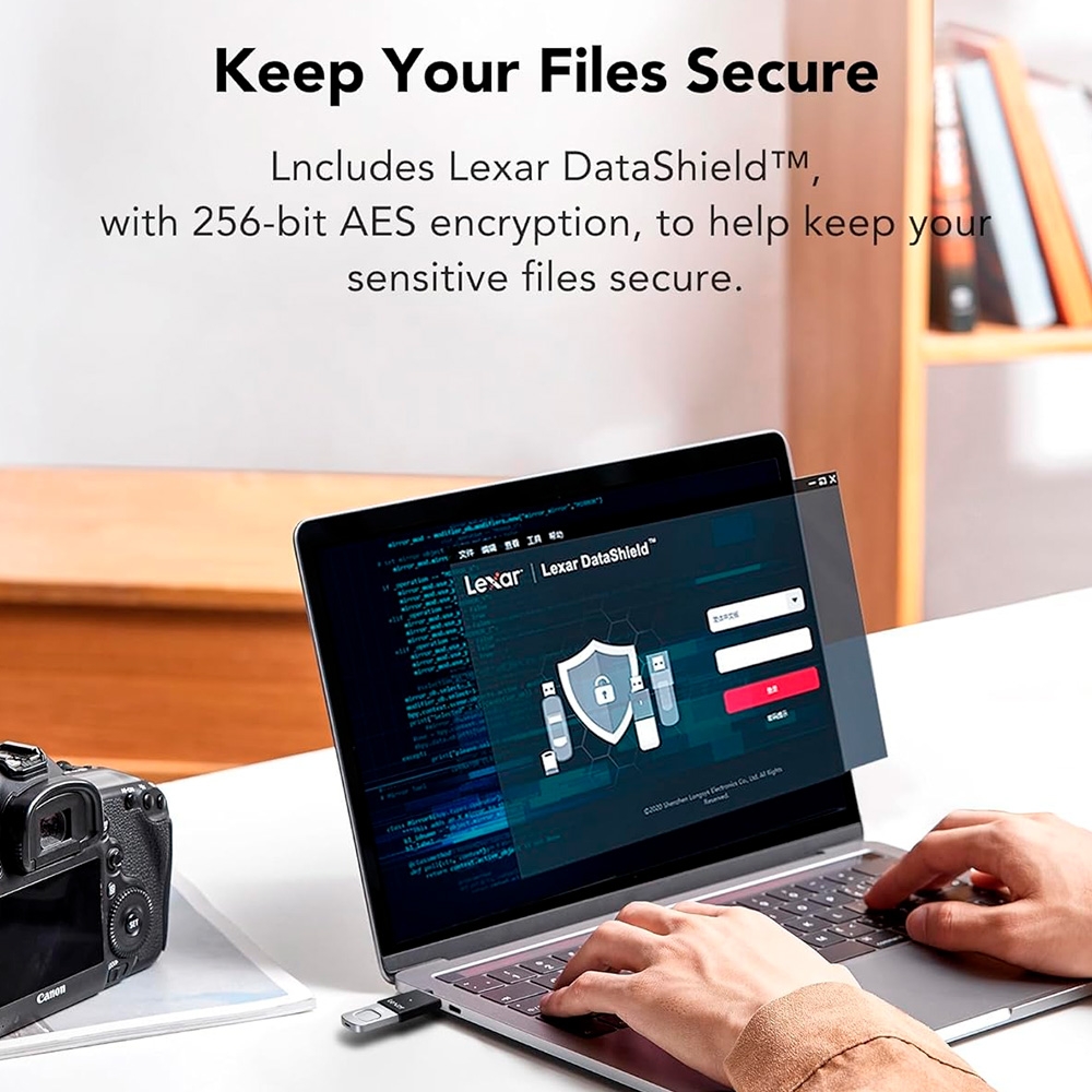 USB 3.2 Lexar JumpDrive Fingerprint F35 Pro 128GB 400MB/s LJDF35P128G-RNBNG
