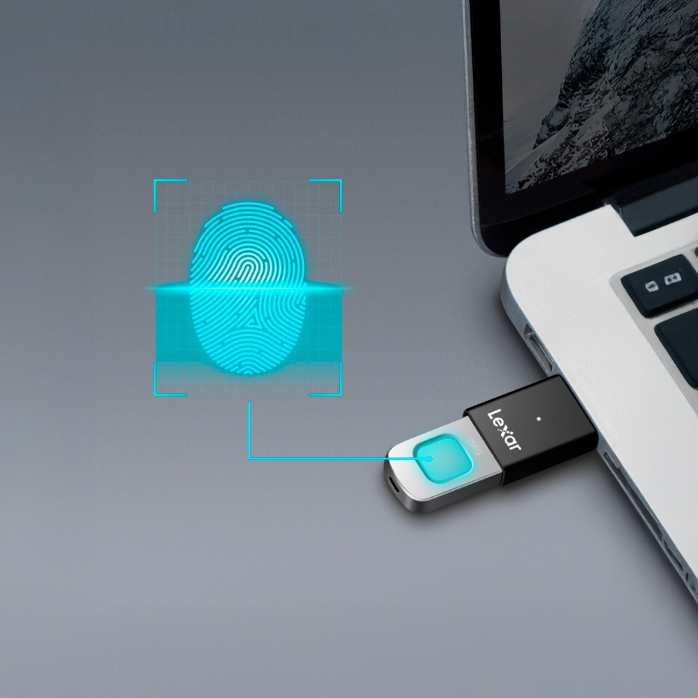 USB 3.2 Lexar JumpDrive Fingerprint F35 Pro 128GB 400MB/s LJDF35P128G-RNBNG