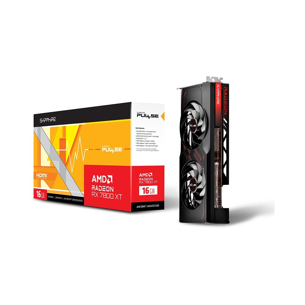 VGA Sapphire Radeon PULSE RX 7800 XT Gaming 16G GDDR6 SAPPHIRE-PULSE-RX-7800-XT-GAMING-16G