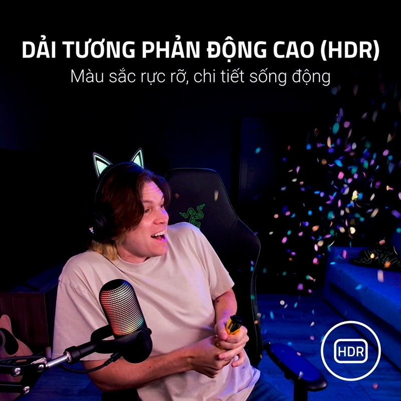 Webcam máy tính Razer Kiyo V2 4K Black RZ19-05370100-R3M1