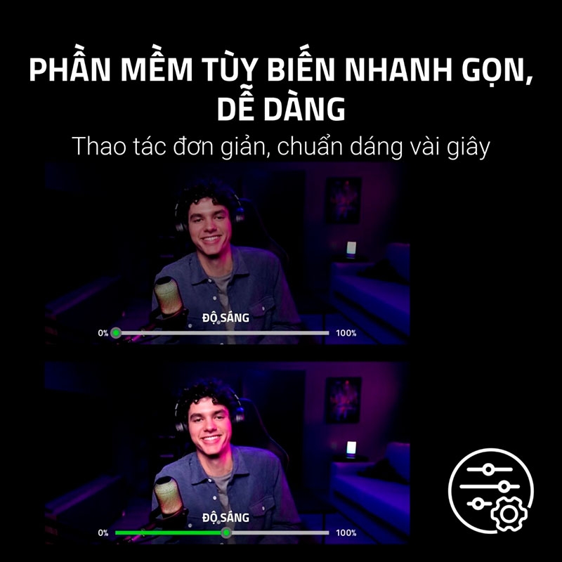 Webcam máy tính Razer Kiyo V2 X 2K Black RZ19-05380100-R3M1