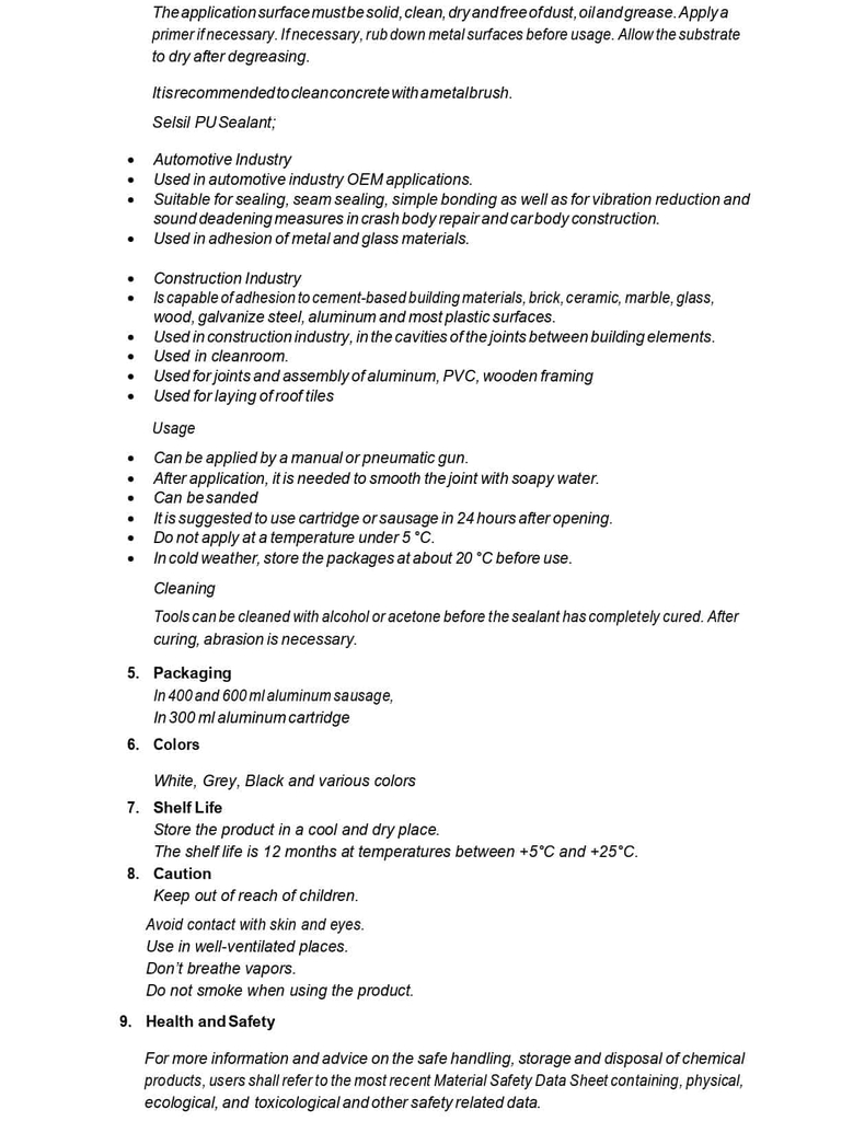 Keo dán gốc Polyurethane PU 50 Sealant 300ml