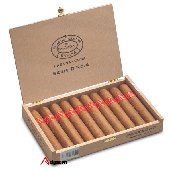 Xì Gà Partagas Serie D No.4 Tubos - Hộp 10 Điếu
