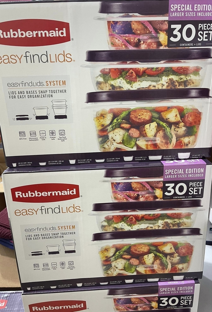 Rubbermaid 30pc Food Storage Container Set with Easy Find Lids Purple