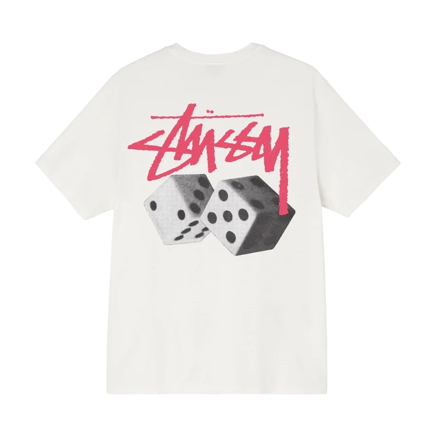 Stussy Roll The Dice Pig Dyed Tee - 1904751 - Natural