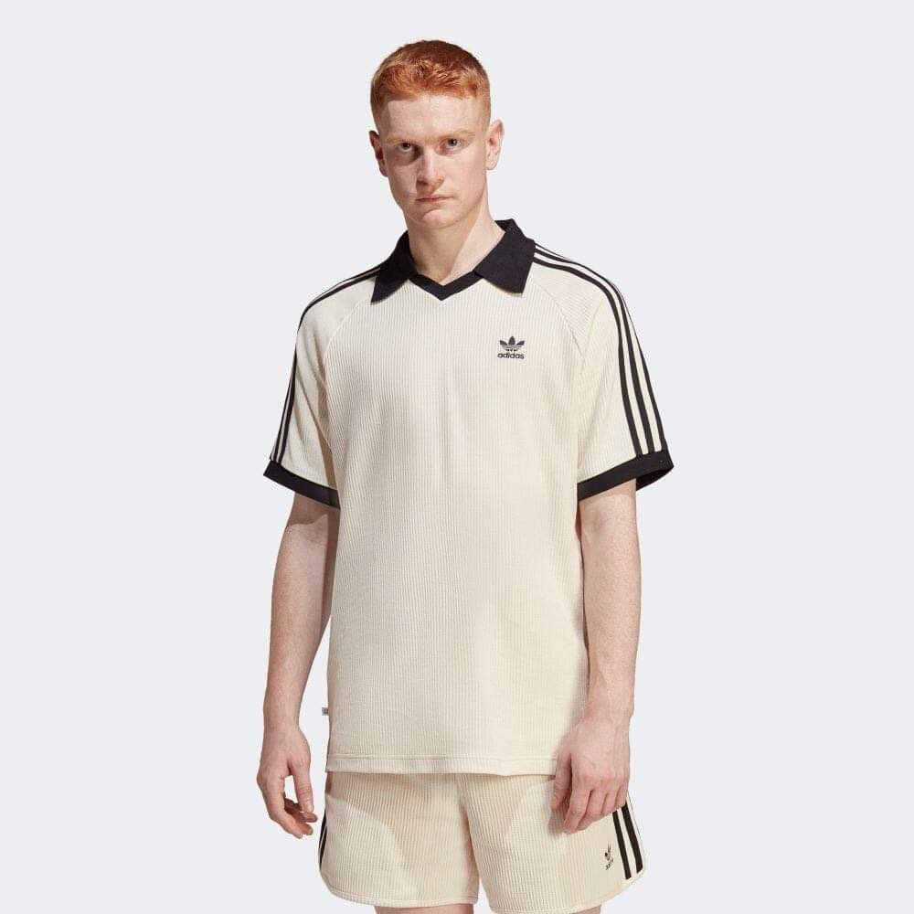 Adidas Adicolor Classics Waffle Polo Shirt - Beige - HA9311
