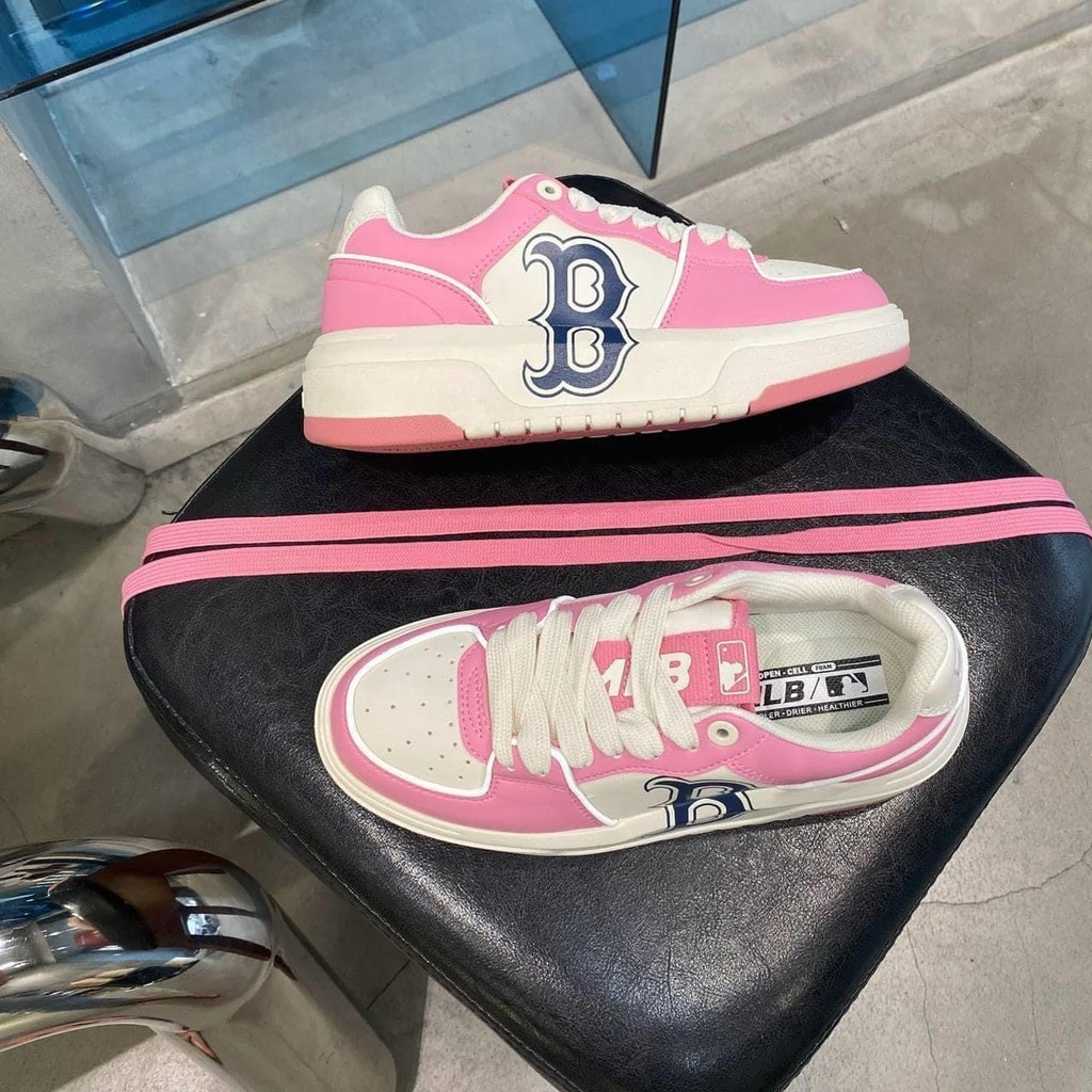MLB Chunky Liner Low White Pink - 38
