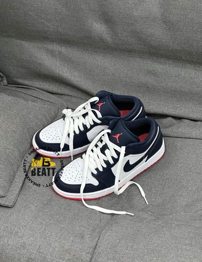 JORDAN 1 LOW RETRO OBSIDIAN EMBER GLOW - 553558-481