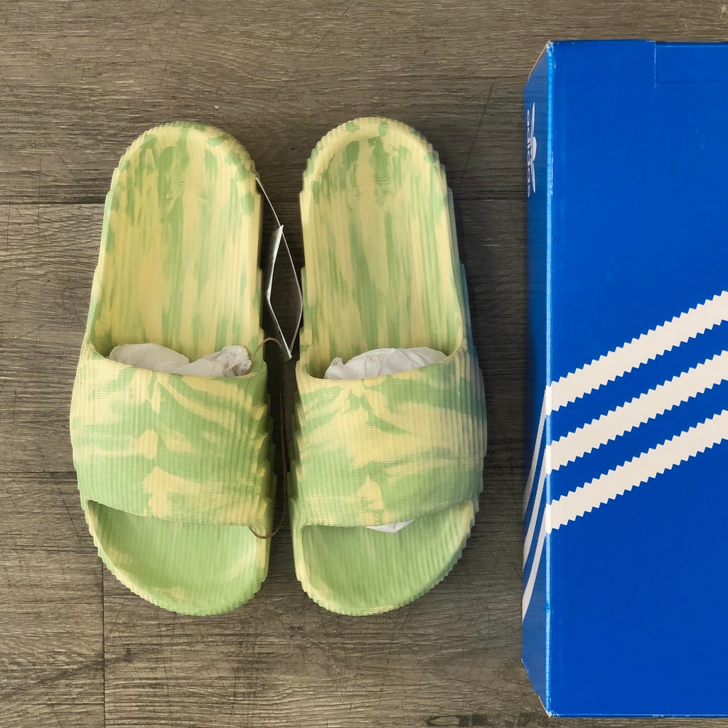 adidas ADILETTE 22 SLIDES 'MAGIC LIME DESERT SAND' - GY1597