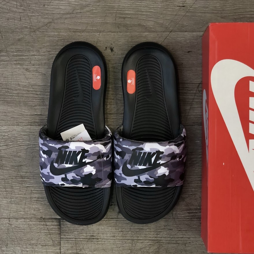 NIKE VICTORI ONE SLIDE PRINT 'CAMO - BLACK/GREY' - CN9678 001