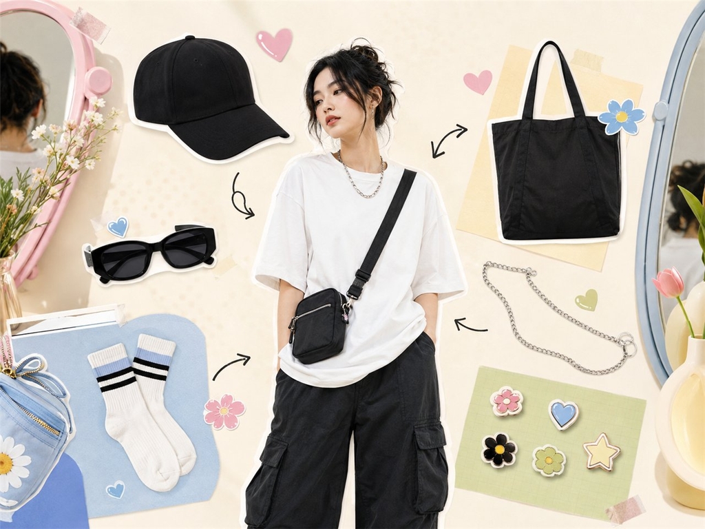 Một outfit cơ bản, 5 mood khác nhau chỉ nhờ phụ kiện